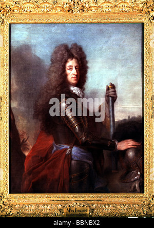 Maximilian II. Emanuel, 11.7.1662 - 26.2.1726, Elector of Bavaria 26.5.1679 - 26.2.1726, half length, painting by Joseph Vivien (1657 - 1714), Schleissheim Castle, Stock Photo