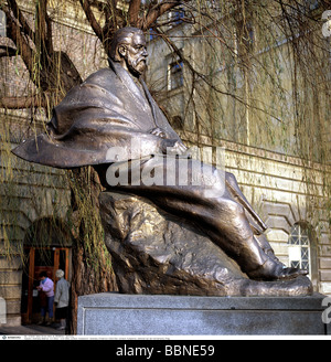Smetana, Bedrich, 2.3.1824 - 12.5.1884, Czech composer, pianist, full length, monument, Charles Bridge, Prague, Stock Photo