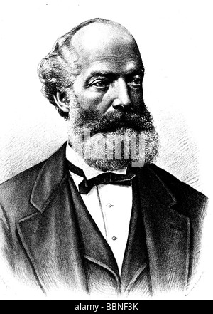 Kekule von Stradonitz, Friedrich August, 7.9.1829 - 13.7.1896, portrait, lithograph, late 19th century, , Stock Photo