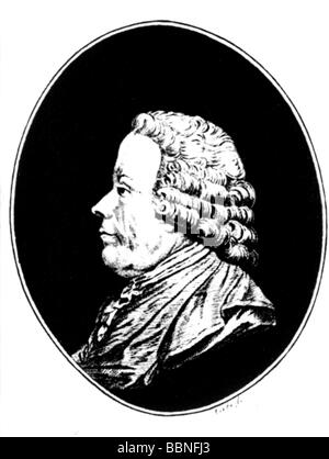 Gluck, Christoph Willibald, 2.7.1714 - 15.11.1787, German musician (composer), portrait, drawing, Stock Photo