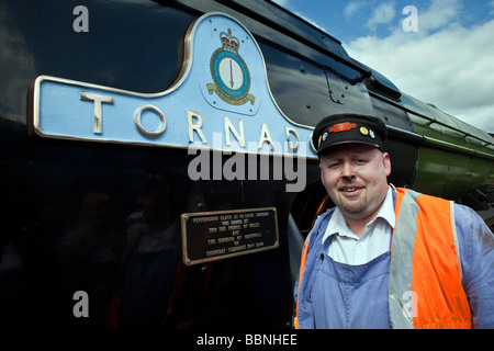 Engineer Tornado Steam Engine A1 Steam Locomotive Trust Peppercorn Class A1 Pacific locomotive at Pickering Stock Photo