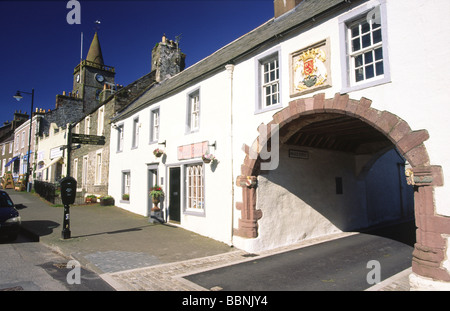 The Pend leading up Bruce Street to Whithorn Priory in Whithorn picturesque town centre Galloway Scotland UK Stock Photo