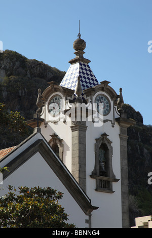 Church in Ribeira Brava village on the southern coast of Madeira Stock Photo