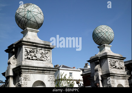 Entrance gates to the Old Royal Naval College, Greenwich Stock Photo