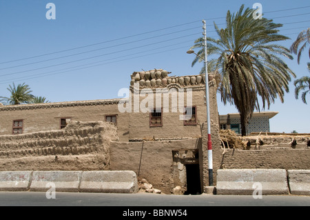 Egypt Farm Farmer agriculture field old village on the Nile river near Asyut Stock Photo