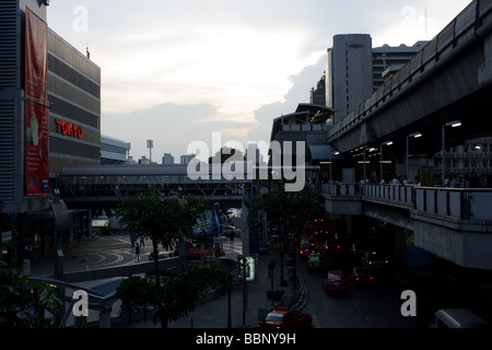 BTS Sky Train Station , Bangkok , Thailand Stock Photo