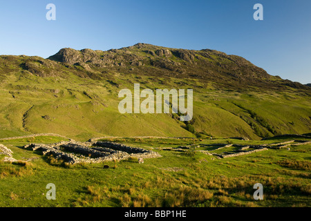 Hardknott Roman Fort high in the hills on Hardknott Pass in the Lake District Stock Photo
