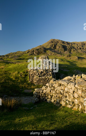 Hardknott Roman Fort high in the hills on Hardknott Pass in the Lake District Stock Photo
