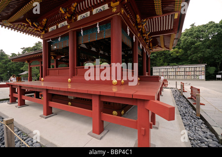 Maiden (open pavillion for performances). Tsurugaoka Hachiman-gu Shinto Shrine complex. Kamakura. Kanagawa Prefecture. Japan Stock Photo