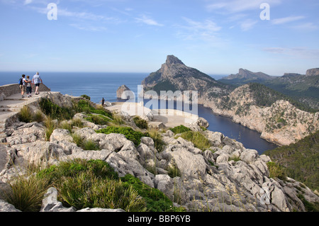 View from Mirador des Colomers, Formentor, Pollenca Municipality, Mallorca, Balearic Islands, Spain Stock Photo