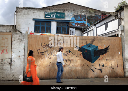 A snapshot of Brick Lane one of the most cosmopolitan and creative street of London. Stock Photo