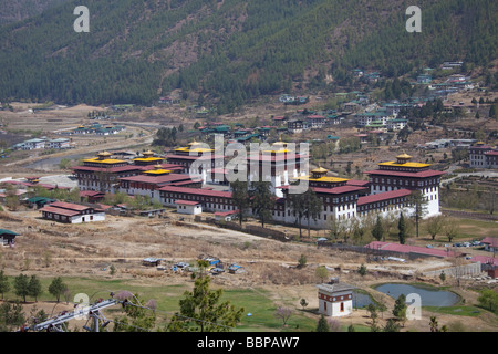 bhutan king chho dzong tashi palace royal building thimphu alamy