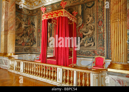 THE KING'S BEDROOM, MUSEUM OF DECORATIVE ARTS, STRASBOURG, BAS RHIN (67), ALSACE, FRANCE, EUROPE Stock Photo