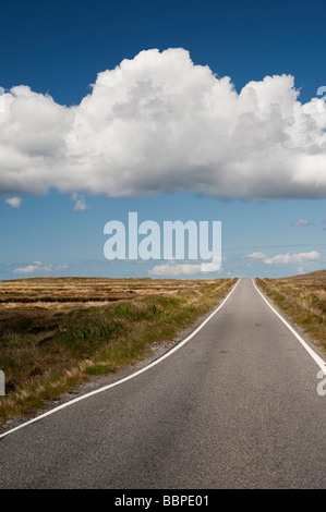 Barren straight road, Uist, Outer Hebrides, scotland Stock Photo
