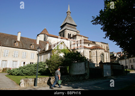 SAINTE VALERIE ABBEY CHURCH, CHAMBON-SUR-VOUEIZE, CREUSE (23), FRANCE Stock Photo