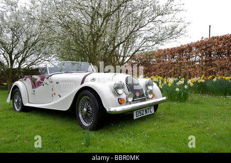 Morgan car finished in Old english white Stock Photo