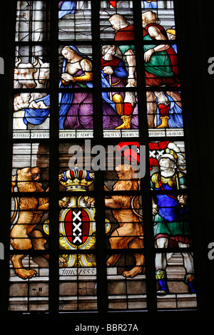 STAINED GLASS, OUDE KERK Stock Photo