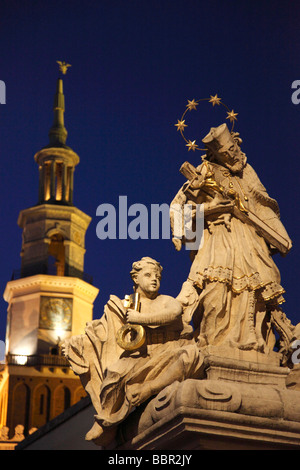 Poland Poznan Old Market Square religious statue Stock Photo