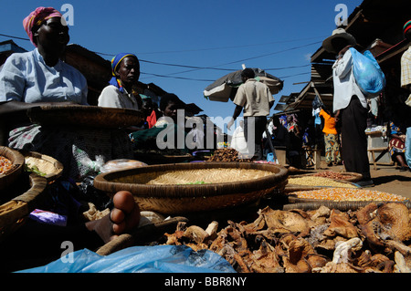 The vegetables market in Lilongwe capital of Malawi Africa Stock Photo