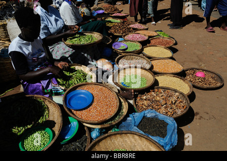 The vegetables market in Lilongwe capital of Malawi Africa Stock Photo