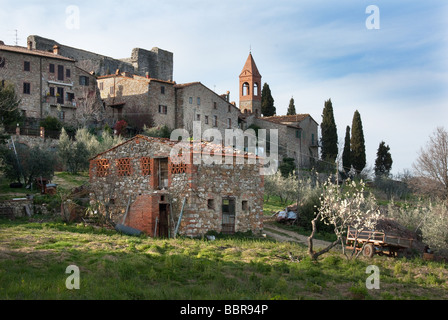 The almost abandoned town of Cennina Ambra Valley, Arezzo Province Stock Photo