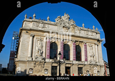 FACADE OF THE OPERA OF LILLE, NORD (59), FRANCE Stock Photo