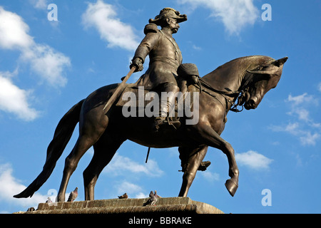 STATUE OF GENERAL LOUIS FAIDHERBE (1818 - 1889), PLACE RICHELE, LILLE, NORD (59), FRANCELILLE, NORD (59), FRANCE Stock Photo