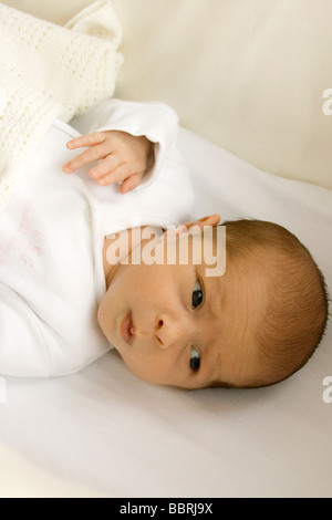 newborn 3 weeks old baby Stock Photo