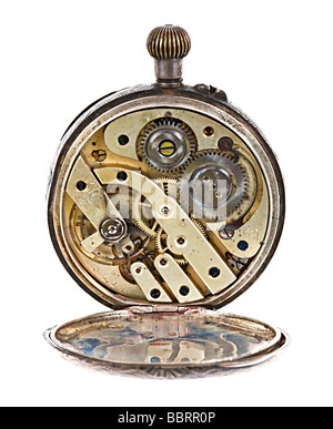 Antique pocket watch movement UK Stock Photo