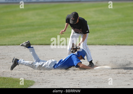Players learn to slide and avoid the tag