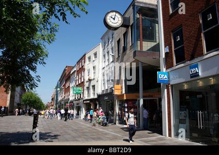 view along the high street worcester uk Stock Photo