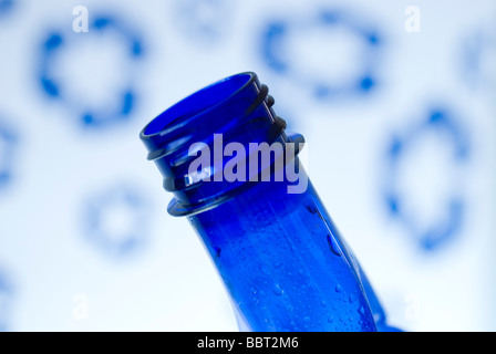 Plastic bottle and recycle simbol Stock Photo