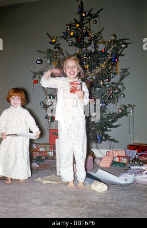 Christmas morning , Canada 1957 Stock Photo