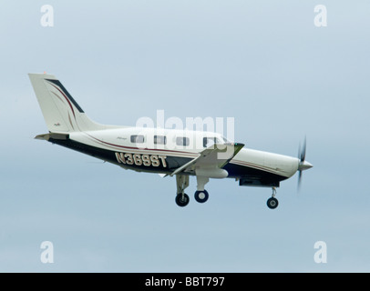 Piper PA-46-350P Malibu Mirage on finals to Inverness Dalcross Airport Scotland.  SCO 2534 Stock Photo