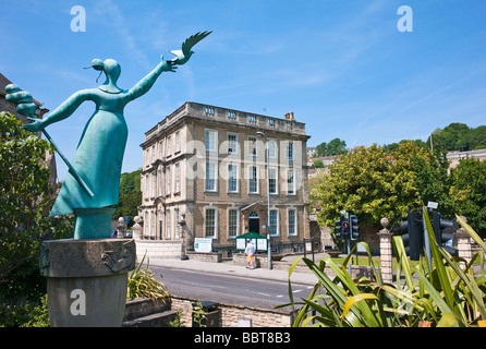 Millennium statue in Bradford on Avon UK called 'Millie' by Dr John Willats Stock Photo