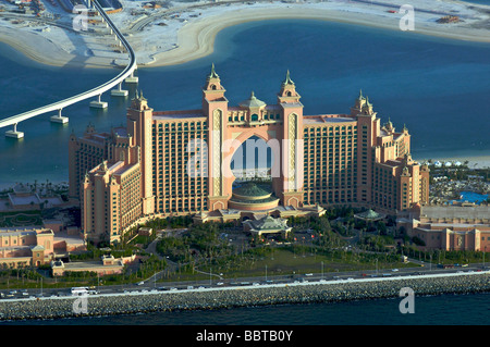 Dubai Palm Jumeirah the Atlantis hotel Stock Photo