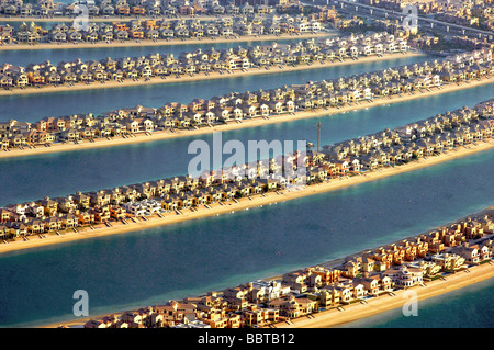 Dubai Palm Jumeirah manmade islands in the sea Stock Photo