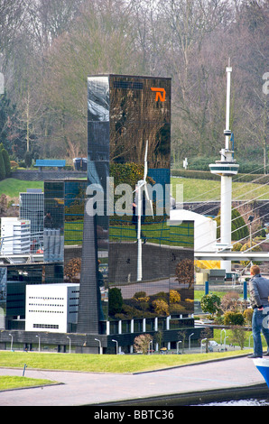 Rotterdam the Nationale Nederlanden building and Euromast as replicated in Madurodam Stock Photo