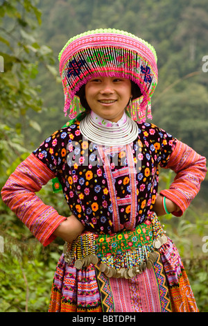 H.mong Hill Tribe Girls In Vietnam Wear Their New Outfits On January 