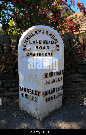 Milestone at Cawthorne, Barnsley, South Yorkshire, England, UK. Stock Photo