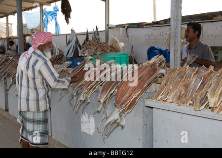 Fish market, Al Mukalla, Yemen, Middle East Stock Photo