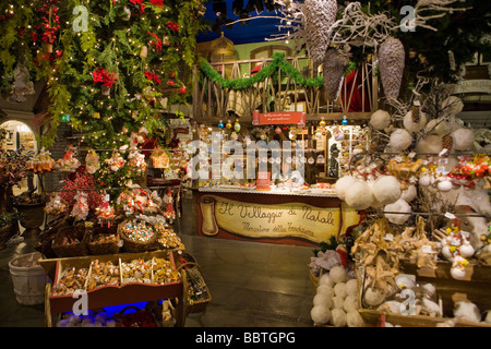 Native Village Flover Christmas Market, Bussolengo, Veneto, Italy Stock Photo