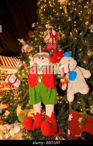 Native Village Flover Christmas Market, Bussolengo, Veneto, Italy Stock Photo