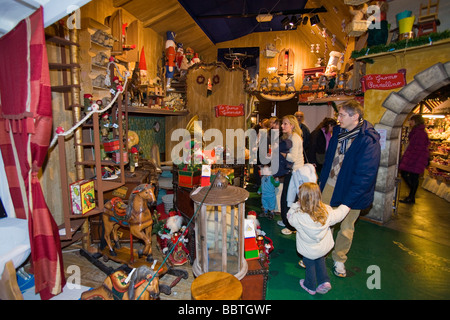 Native Village Flover Christmas Market, Bussolengo, Veneto, Italy Stock Photo