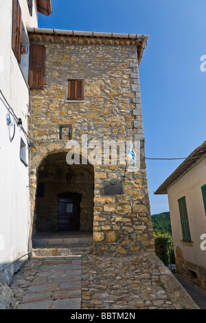 San Sebastiano gate, Seborga, Ligury, Italy Stock Photo