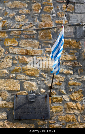 San Sebastiano gate, Seborga, Ligury, Italy Stock Photo