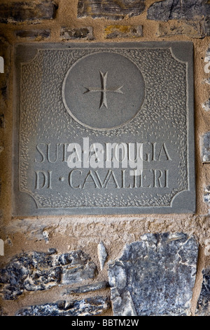 San Sebastiano gate, Seborga, Ligury, Italy Stock Photo