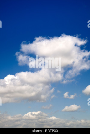 Blue sky with cumulus clouds Stock Photo