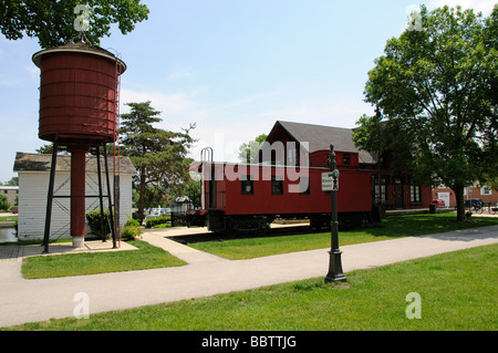 Batavia railroad depot museum Illinois USA Stock Photo