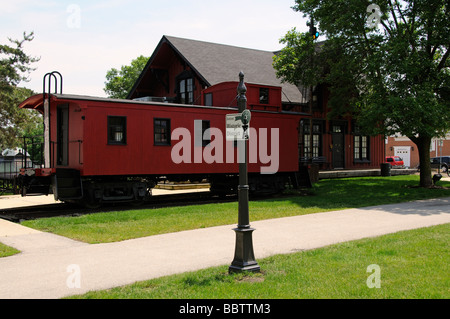 Batavia railroad depot museum Illinois USA Stock Photo